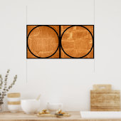 Egyptische Hieroglyphics Diptych Poster (Keuken)