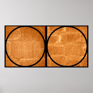 Egyptische Hieroglyphics Diptych Poster