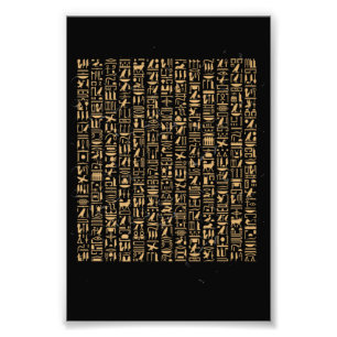 Egyptische Hieroglyphics Egypt Pyramid Foto Afdruk