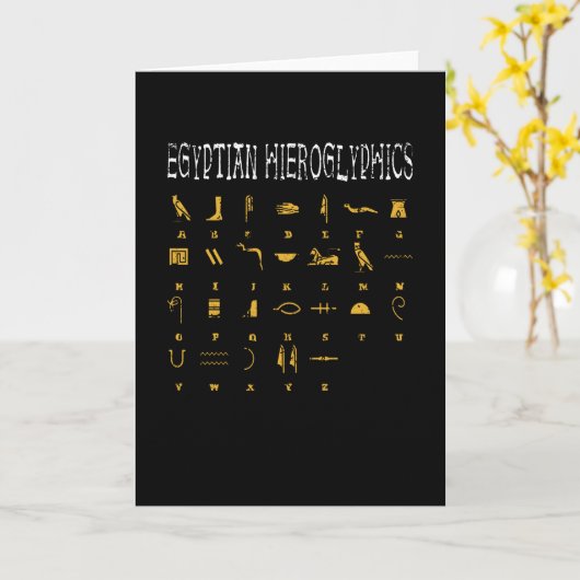 Egyptische Hieroglyphics Egypt Pyramid Kaart (Gele Bloem)