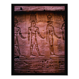 Egyptische Hieroglyphics Foto Afdruk