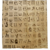 Egyptische Hieroglyphics op Papyrus Douchegordijn (Voorkant)