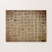 Egyptische Hieroglyphics op Papyrus Legpuzzel (Horizontaal)