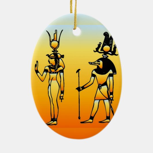 Egyptische Hieroglyphics Ornament (Achterkant)