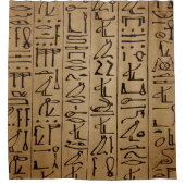  Egyptische Hieroglyphics Paper Print Douchegordijn (Voorkant)