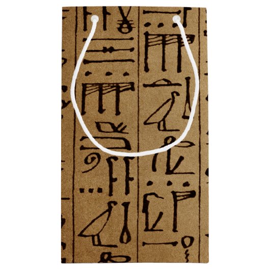  Egyptische Hieroglyphics Paper Print Klein Cadeauzakje (Achterkant)