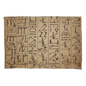 Egyptische Hieroglyphics Paper Print Kussensloop (Voorkant-Links)