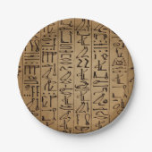 Egyptische Hieroglyphics Paper Print Papieren Bordje (Voorkant)