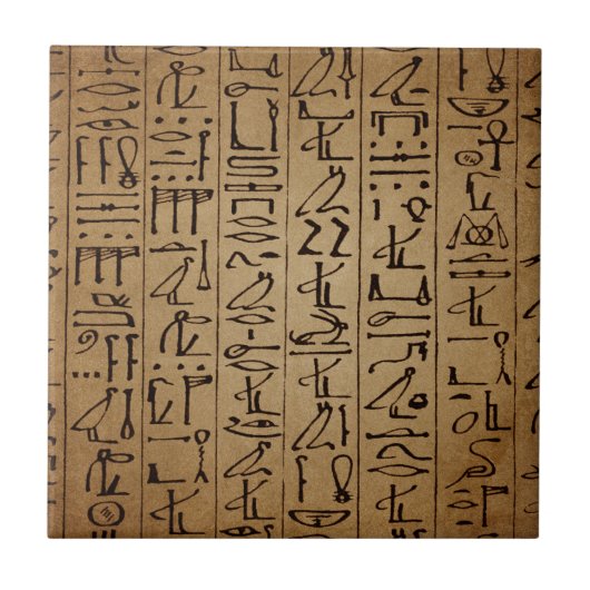  Egyptische Hieroglyphics Paper Print Tegeltje (Voorkant)