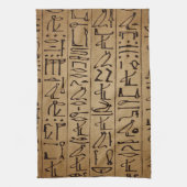  Egyptische Hieroglyphics Paper Print Theedoek (Verticaal)