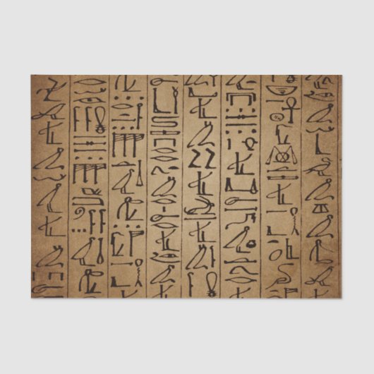 Egyptische Hieroglyphics Paper Print Tissuepapier (Voorkant)