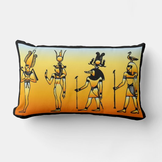 Egyptische Hieroglyphics Pillow Kussen (Voorkant)