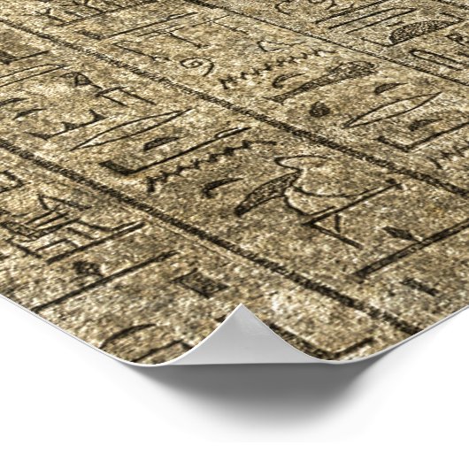 Egyptische Hieroglyphics Poster (Hoek)