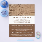 Egyptische Hieroglyphics, reisbureau Adverteren Flyer (Enkel)