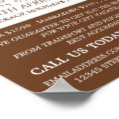 Egyptische Hieroglyphics, reisbureau Adverteren Poster (Hoek)