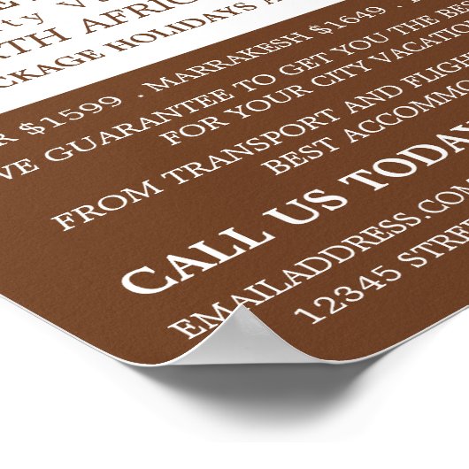 Egyptische Hieroglyphics, reisbureau Adverteren Poster (Hoek)