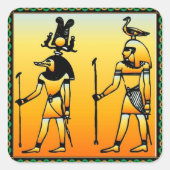 Egyptische Hieroglyphics Sticker (Voorkant)