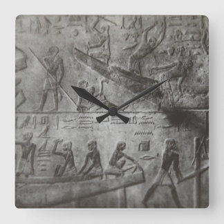 Egyptische Hieroglyphics Vierkante Klok