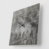 Egyptische Hieroglyphics Vierkante Klok (Hoek)