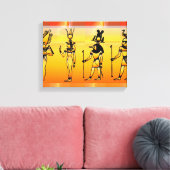 Egyptische Hieroglyphics Wrapped Canvas (Insitu (Woonkamer))