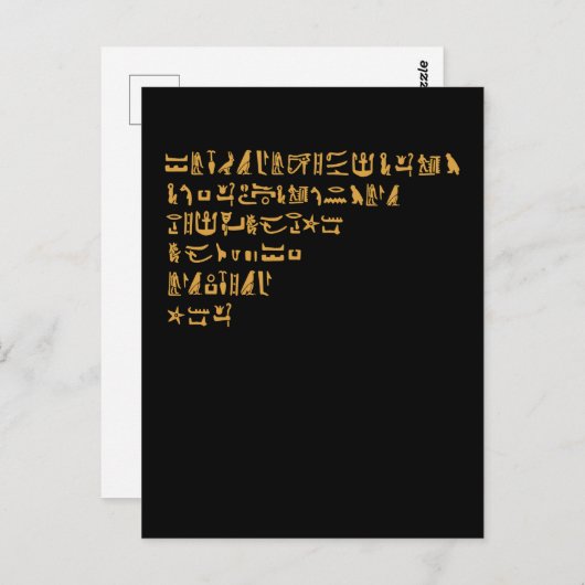 Egyptische Hieroglyphikke Egyptenaar Briefkaart (Voorkant / Achterkant)