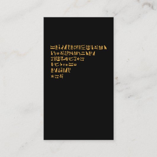 Egyptische Hieroglyphikke Egyptenaar Visitekaartje (Voorkant)