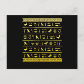 Egyptische Hieroglyphiks Historian Ancient Egypte Briefkaart (Voorkant)