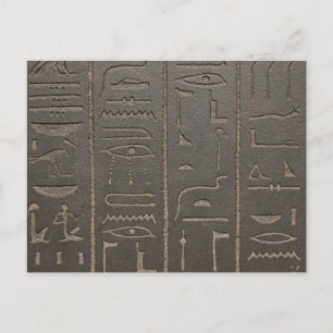 Egyptische Hieroglyphs Ancient Egypt die symbolen  Briefkaart