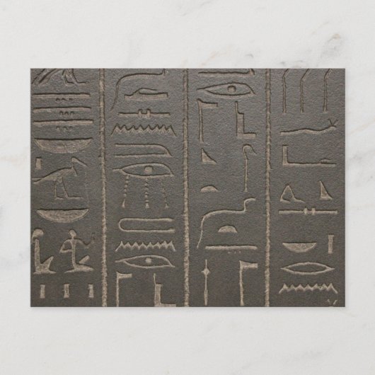 Egyptische Hieroglyphs Ancient Egypt die symbolen Briefkaart (Voorkant)