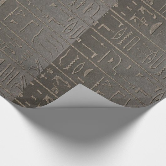 Egyptische Hieroglyphs Ancient Egypt die symbolen  Cadeaupapier (Hoek)