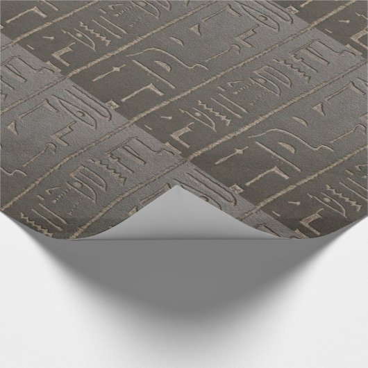 Egyptische Hieroglyphs Ancient Egypt die symbolen  Cadeaupapier (Hoek)