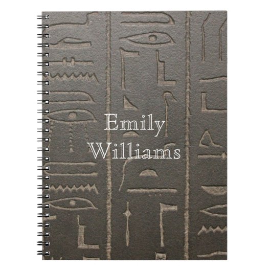 Egyptische Hieroglyphs Ancient Egypt die symbolen Notitieboek (Voorkant)