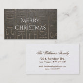 Egyptische Hieroglyphs Ancient Egypt die symbolen Visitekaartje (Voorkant / Achterkant)