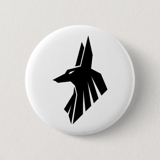 Egyptische Hieroglyphs - Anubis Ronde Button 5,7 Cm (Voorkant)