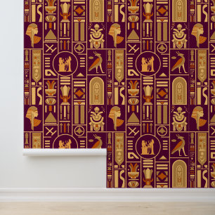 Egyptische Hieroglyphs Behang