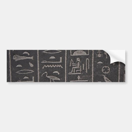 Egyptische Hieroglyphs Bumpersticker (Voorkant)