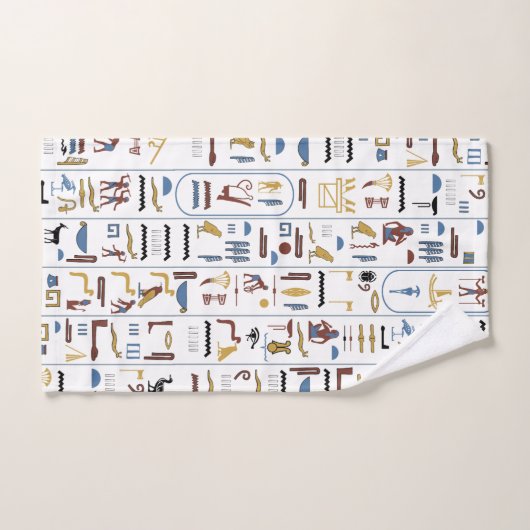 Egyptische Hieroglyphs Egyptische farao Bad Handdoek (Handdoek)