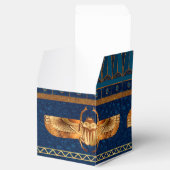 Egyptische Hieroglyphs Gold Beetles Golden Glitter Bedankdoosjes (Geopend)