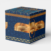 Egyptische Hieroglyphs Gold Beetles Golden Glitter Bedankdoosjes (Achterkant)