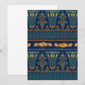 Egyptische Hieroglyphs Gold Beetles Golden Glitter Bedankkaart (Voorkant / Achterkant)