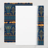 Egyptische Hieroglyphs Gold Beetles Golden Glitter Save The Date (Voorkant / Achterkant)