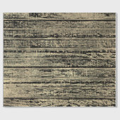 Egyptische Hieroglyphs Gold Foxier Faux Black Wood Cadeaupapier (Vlak)