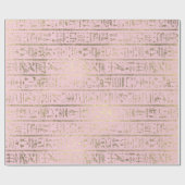 Egyptische Hieroglyphs Gold Pastel Pastel Sepia Cadeaupapier (Vlak)