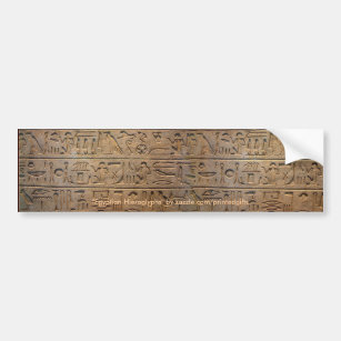 Egyptische Hieroglyphs Historische Bumpersticker