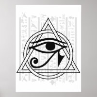 Egyptische Hieroglyphs - Oog van Horus