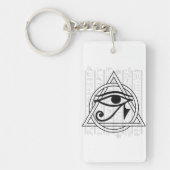 Egyptische Hieroglyphs - Oog van Horus Sleutelhanger (Voorkant)