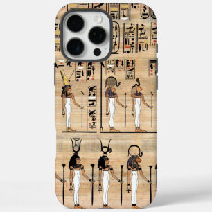 Egyptische Hieroglyphs op papyrus iPhone 16 Pro Max Hoesje