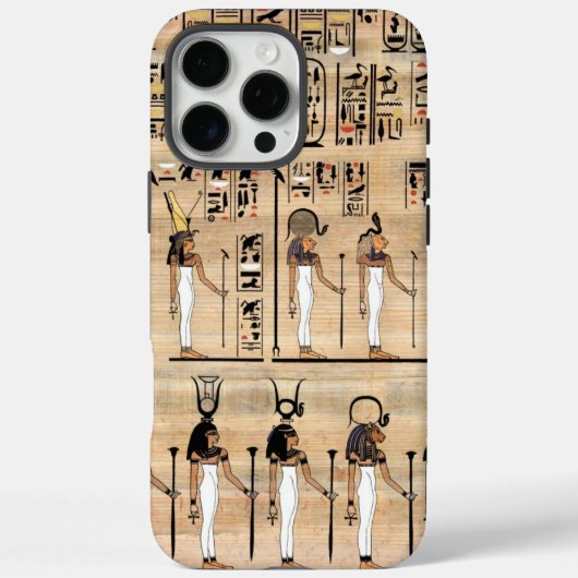 Egyptische Hieroglyphs op papyrus Case-Mate iPhone Case (Achterkant)