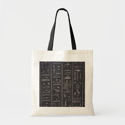 Egyptische Hieroglyphs Print Bag, Canvas tas (Voorkant)