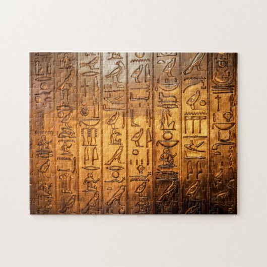 Egyptische Hieroglyphs Puzzle Legpuzzel (Horizontaal)